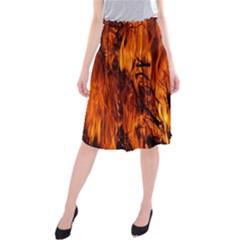 Fire Easter Easter Fire Flame Midi Beach Skirt by Nexatart