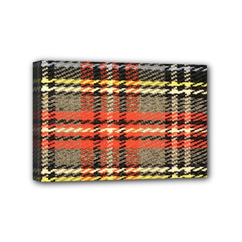 Fabric Texture Tartan Color Mini Canvas 6  X 4  by Nexatart
