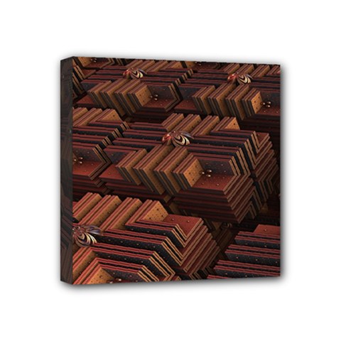 Fractal 3d Render Futuristic Mini Canvas 4  X 4  by Nexatart