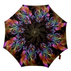 Fractal Colorful Background Hook Handle Umbrellas (large) by Nexatart
