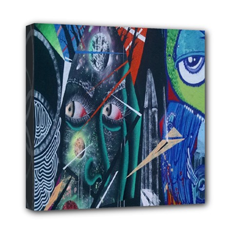Graffiti Art Urban Design Paint Mini Canvas 8  X 8  by Nexatart