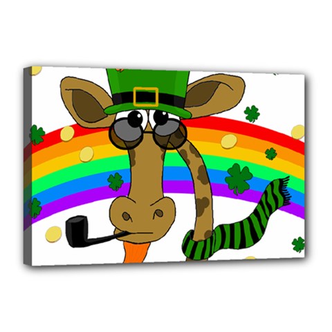 Irish Giraffe Canvas 18  X 12  by Valentinaart