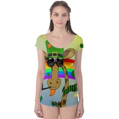 Irish Giraffe Boyleg Leotard  by Valentinaart