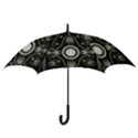 Fractal Beige Blue Abstract Hook Handle Umbrellas (Small) View3
