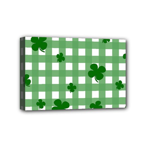 Clover Pattern Mini Canvas 6  X 4  by Valentinaart