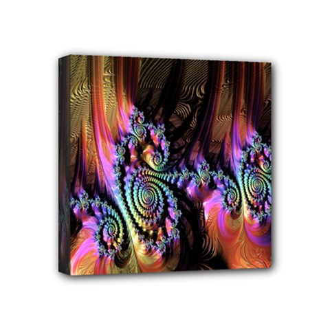 Fractal Colorful Background Mini Canvas 4  X 4  by Nexatart