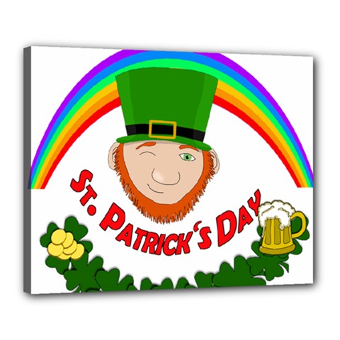 St  Patrick Canvas 20  X 16  by Valentinaart