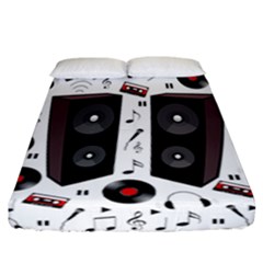 Loud Music Fitted Sheet (california King Size) by Valentinaart