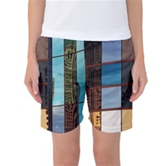 Glass Facade Colorful Architecture Women s Basketball Shorts by Nexatart