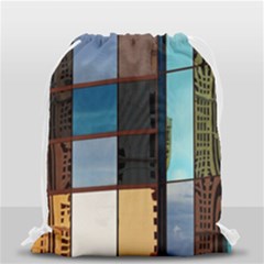 Glass Facade Colorful Architecture Drawstring Bag (small) by Nexatart