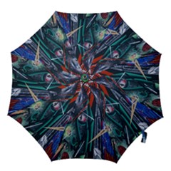 Graffiti Art Urban Design Paint Hook Handle Umbrellas (large) by Nexatart
