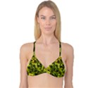 Olive Seamless Camouflage Pattern Reversible Tri Bikini Top View3