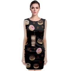 Coffee Break Classic Sleeveless Midi Dress by Valentinaart