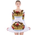 Pancakes - Shrove tuesday Long Sleeve Velvet Skater Dress View1