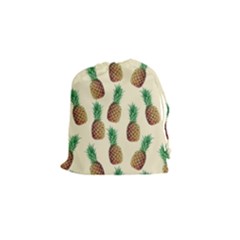 Pineapple Wallpaper Pattern Drawstring Pouches (small)  by Nexatart