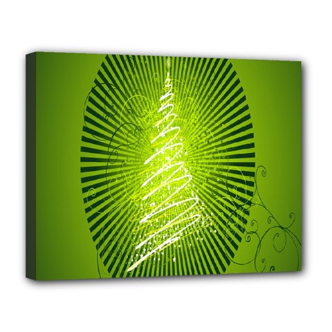 Vector Chirstmas Tree Design Canvas 14  X 11  by Nexatart