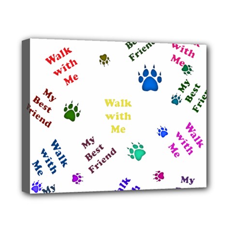 Animals Pets Dogs Paws Colorful Canvas 10  X 8  by Amaryn4rt