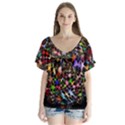 Network Integration Intertwined Flutter Sleeve Top View1