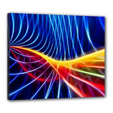 Color Colorful Wave Abstract Canvas 24  X 20  by Amaryn4rt