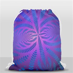 Background Brush Particles Wave Drawstring Bag (small) by Amaryn4rt
