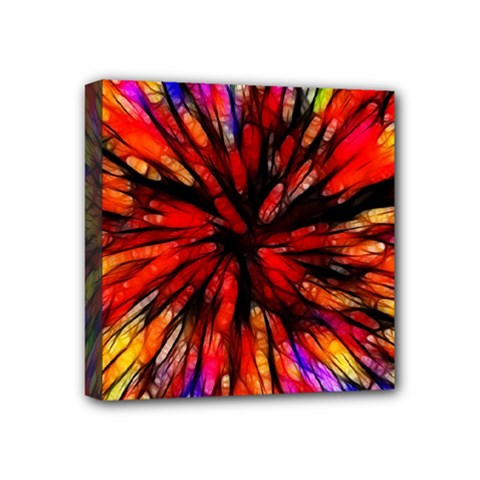 Color Batik Explosion Colorful Mini Canvas 4  X 4  by Amaryn4rt