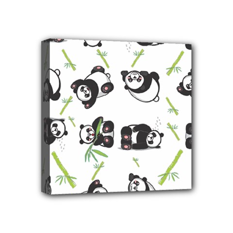 Panda Tile Cute Pattern Mini Canvas 4  X 4  by Amaryn4rt