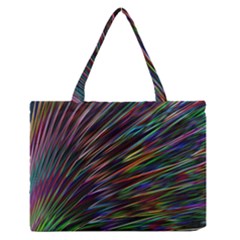 Texture Colorful Abstract Pattern Medium Zipper Tote Bag by Amaryn4rt
