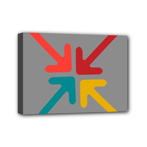 Arrows Center Inside Middle Mini Canvas 7  X 5  by Amaryn4rt