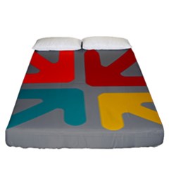 Arrows Center Inside Middle Fitted Sheet (king Size) by Amaryn4rt
