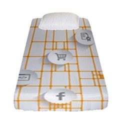 Icon Media Social Network Fitted Sheet (single Size) by Amaryn4rt
