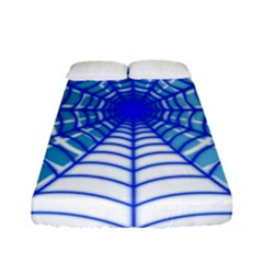 Cobweb Network Points Lines Fitted Sheet (full/ Double Size) by Amaryn4rt