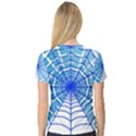 Cobweb Network Points Lines Women s V-Neck Sport Mesh Tee View2