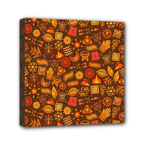 Pattern Background Ethnic Tribal Mini Canvas 6  X 6  by Amaryn4rt