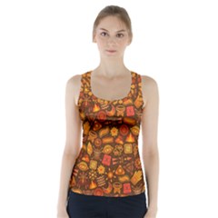 Pattern Background Ethnic Tribal Racer Back Sports Top by Amaryn4rt