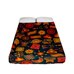 Pattern Background Ethnic Tribal Fitted Sheet (full/ Double Size) by Amaryn4rt