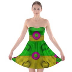 Roses Of Pure Love Strapless Bra Top Dress by pepitasart