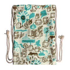Telegramme Drawstring Bag (large) by Amaryn4rt