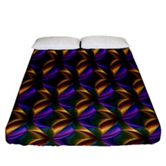 Seamless Prismatic Line Art Pattern Fitted Sheet (queen Size) by Amaryn4rt