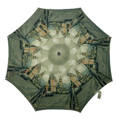 Historic Center Urban Scene At Riobamba City, Ecuador Hook Handle Umbrellas (large) by dflcprints