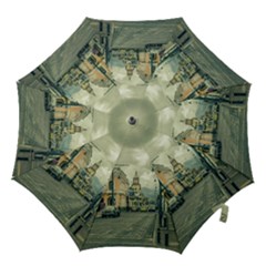 Historic Center Urban Scene At Riobamba City, Ecuador Hook Handle Umbrellas (small) by dflcprints