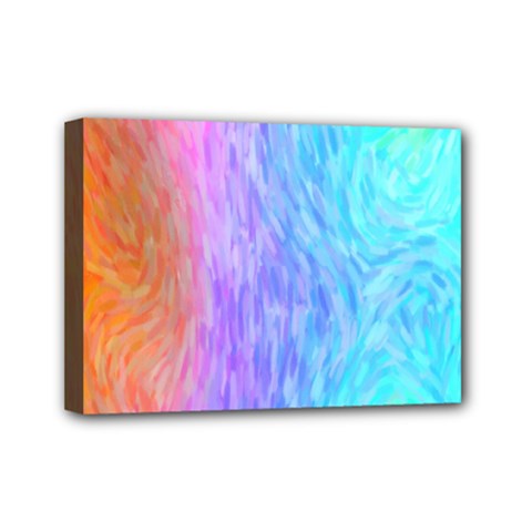 Abstract Color Pattern Textures Colouring Mini Canvas 7  X 5  by Simbadda