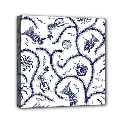 Fish Pattern Mini Canvas 6  X 6  by Simbadda