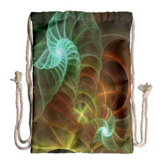 Art Shell Spirals Texture Drawstring Bag (large) by Simbadda