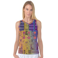 Circuit Board Pattern Lynnfield Die Women s Basketball Tank Top by Simbadda