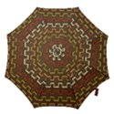 Fabric Texture Vintage Retro 70s Zig Zag Pattern Hook Handle Umbrellas (Medium) View1