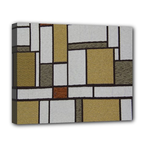 Fabric Textures Fabric Texture Vintage Blocks Rectangle Pattern Deluxe Canvas 20  X 16   by Simbadda