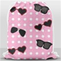 Pisunglass Tech Pink Pattern Drawstring Bag (Large) View2