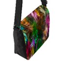 Fractal Texture Abstract Messy Light Color Swirl Bright Flap Messenger Bag (S) View2