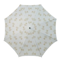 Retro Bicycles Motif Vintage Pattern Golf Umbrellas by dflcprints