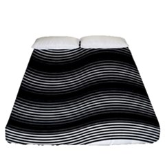 Two Layers Consisting Of Curves With Identical Inclination Patterns Fitted Sheet (queen Size) by Simbadda